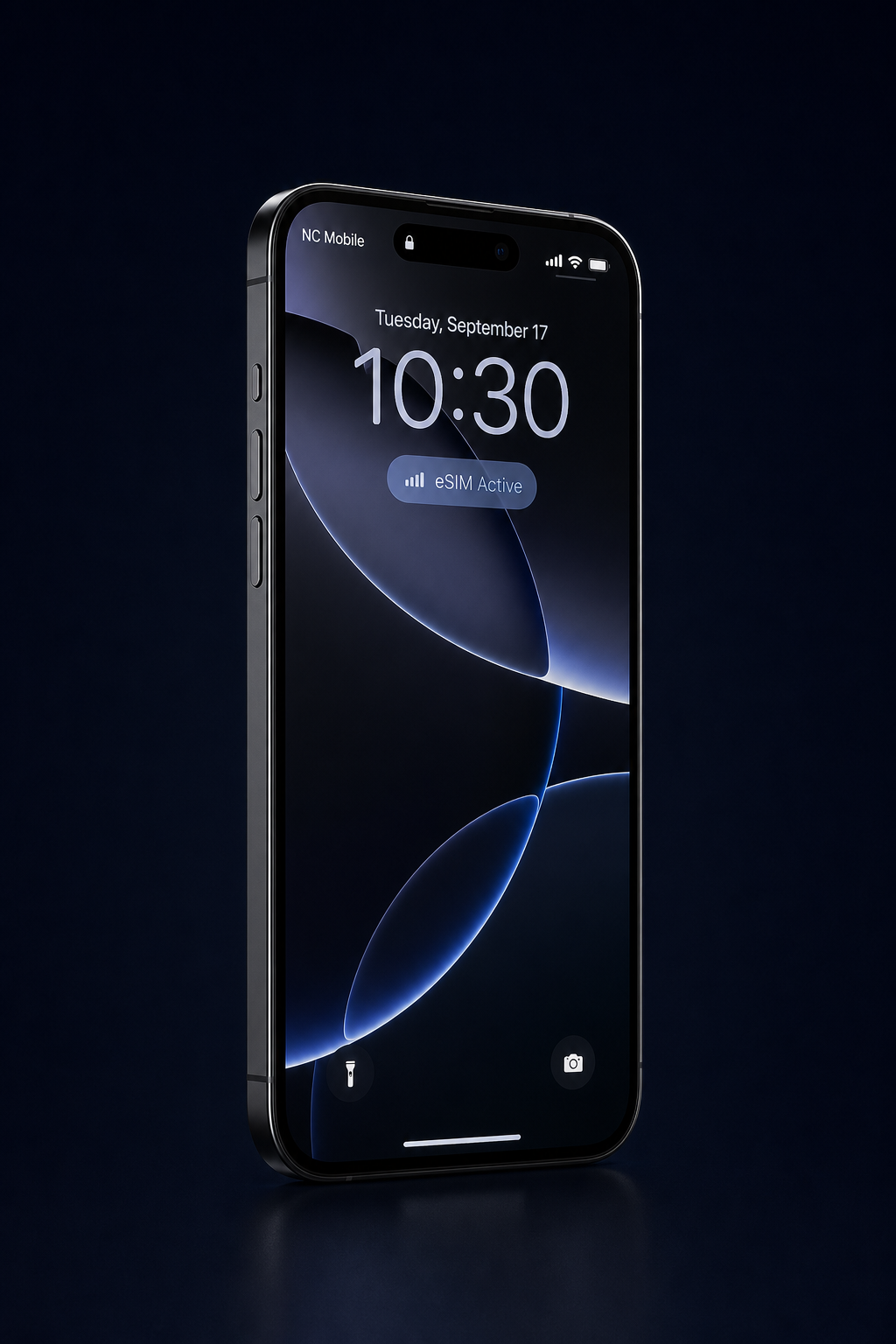 NC Mobile on a real smartphone — eSIM Active